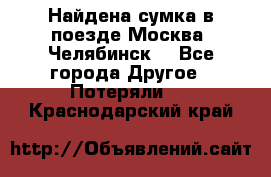 Найдена сумка в поезде Москва -Челябинск. - Все города Другое » Потеряли   . Краснодарский край